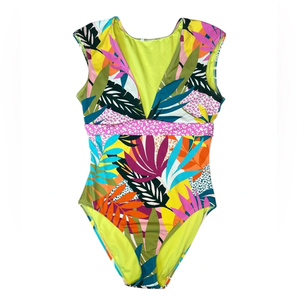 Bleu Rod Beattie Wild at Heart Cap Sleeve One Piece Swimsuit Size 8 - Picture 5 of 10
